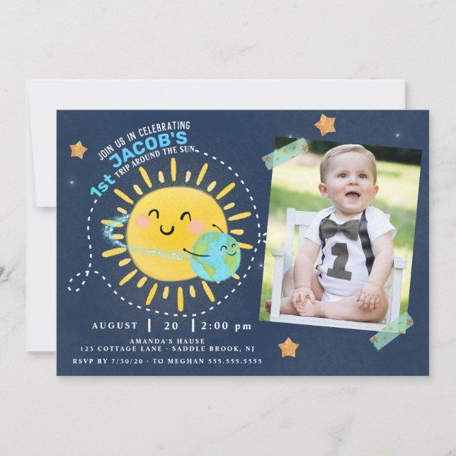 Invitación Primera travesía alrededor del sol (Anverso)