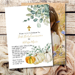 Invitación Primera vegetación de calabaza de calabaza de la c