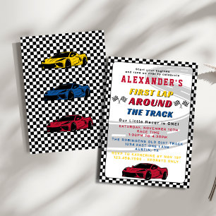 Invitación Primera Vuelta a la Pista Cumpleaños de los Niños 