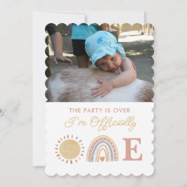 Invitación Primera vuelta alrededor de la foto de cumpleaños 