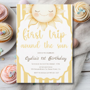 Invitación Primera vuelta alrededor del Sol Cumpleaños 1