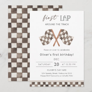 Invitación Primera Vuelta de Carreras Cumpleaños 1