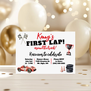Invitación Primera Vuelta en la Pista, Fiesta de Cumpleaños d