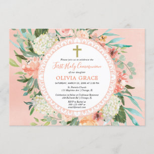 Invitación Primeras acuarelas florales elegantes de la