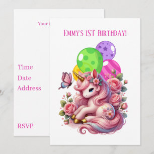 Invitación Primeras niñas pequeñas cumpleaños