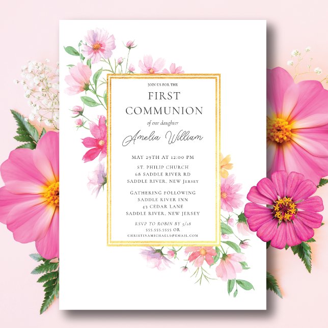 Invitación Primerísima Comunión de Petales (Subido por el creador)