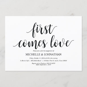 Invitación Primero viene el amor, Engagement Party invita