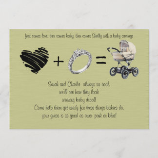 Invitación Primero Viene El Amor, Luego Viene El Matrimonio..