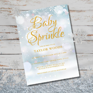 Invitación Primeros copos de nieve Bebé Sprinkle / Shower