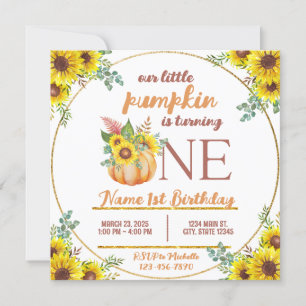 Invitación Primeros cumpleaños de la Caída de la Calabaza