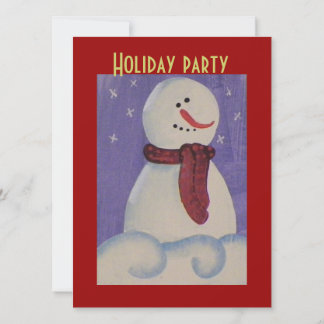 Invitación Primitivo del país: Navidades de Snowmen