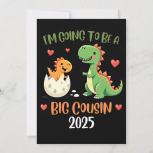 Invitación Primo Grande Dinosaurio Voy A Ser Primo Bebé Rex