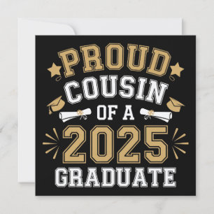 Invitación Primo Orgulloso De La Graduación Familiar De Un Gr