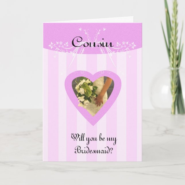 Invitación Primo ¿Serás mi dama de honor estilo y clase? (Anverso)