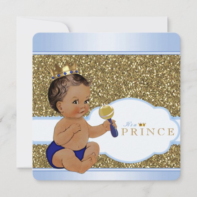Invitación Prince Boy Baby Shower (Anverso)