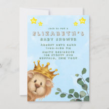 Prince Lion Golden Crown Boy Baby Shower