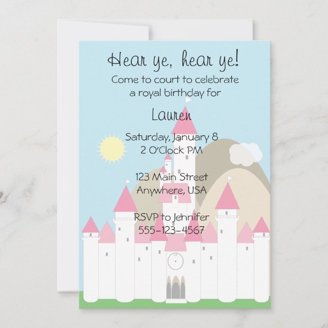 Invitación Princesa (Anverso)