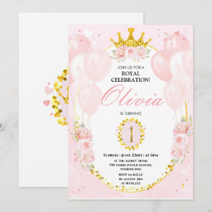 Invitación Princesa 1 cumpleaños