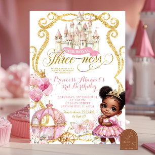 Invitación Princesa Afro Africana Su Real Tres-idad