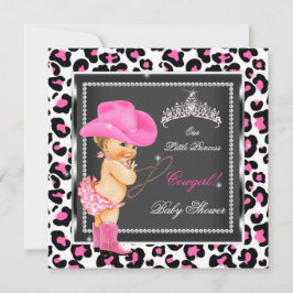 Invitación Princesa Baby Shower Chica Cowgirl Blonde
