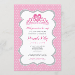 Invitación Princesa Baby Shower Invitación, Chica Baby Shower