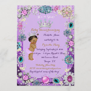 Invitación Princesa Baby Shower Invitación, Pequeña Princesa.