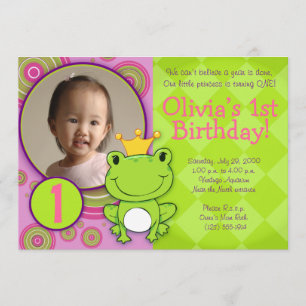 Invitación Princesa Birthday de la rana