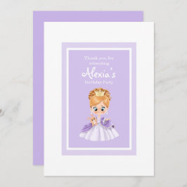 Invitación Princesa blanca y púrpura