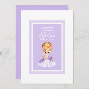 Invitación Princesa blanca y púrpura