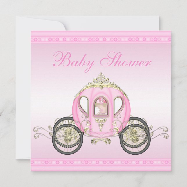 Invitación Princesa bonita Coach Pink Baby Shower (Anverso)
