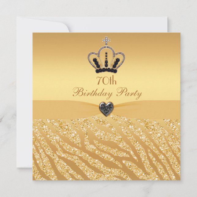 Invitación Princesa Crown y cumpleaños de la impresión del (Anverso)