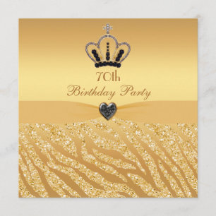 Invitación Princesa Crown y cumpleaños de la impresión del