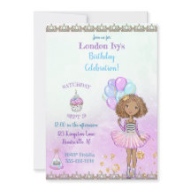 Princesa Cumpleañera Afroamericana Lavanda