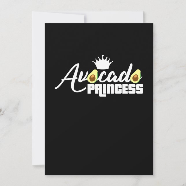 Invitación Princesa de aguacate (Anverso)