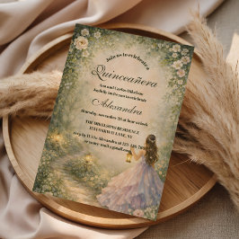 Invitación Princesa de Bosque Encantado Quinceañera
