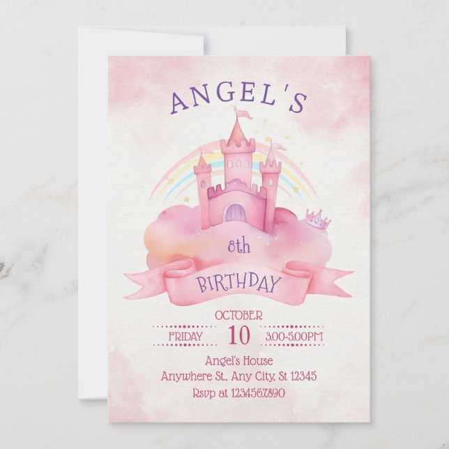 Invitación Princesa de Castillo (Anverso)