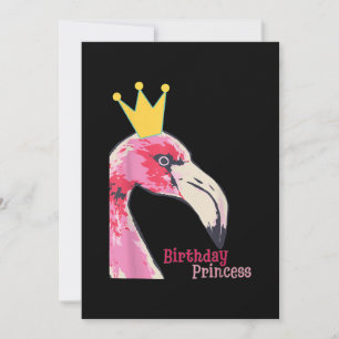 Invitación Princesa de Cumpleaños Flamingo Niña Flamingo Li