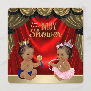 Invitación Princesa de etnia: El género revela la ducha