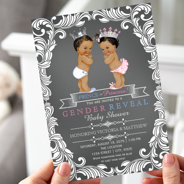 Invitación Princesa de Étnica Género revelan Baby Shower (Subido por el creador)