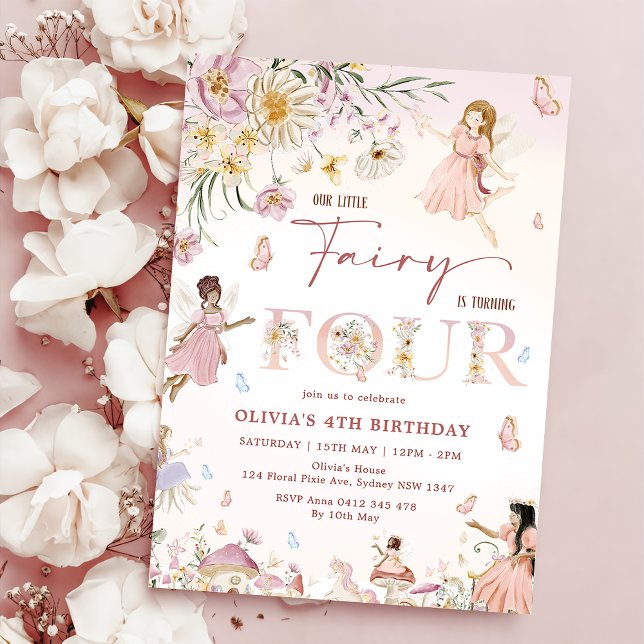 Invitación Princesa de Flor Silvestre Colorida | (Subido por el creador)