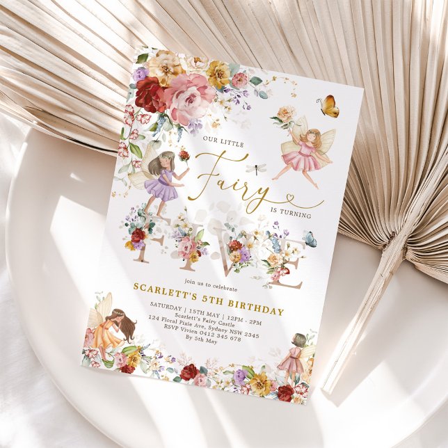 Invitación Princesa de Flor Silvestre de Colorido (Subido por el creador)