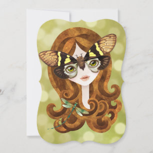 Invitación Princesa de hadas Invitation de la cigarra de