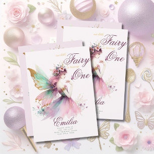 Invitación Princesa de Hadas Primer Cumpleaños o EDIT EDIT ED