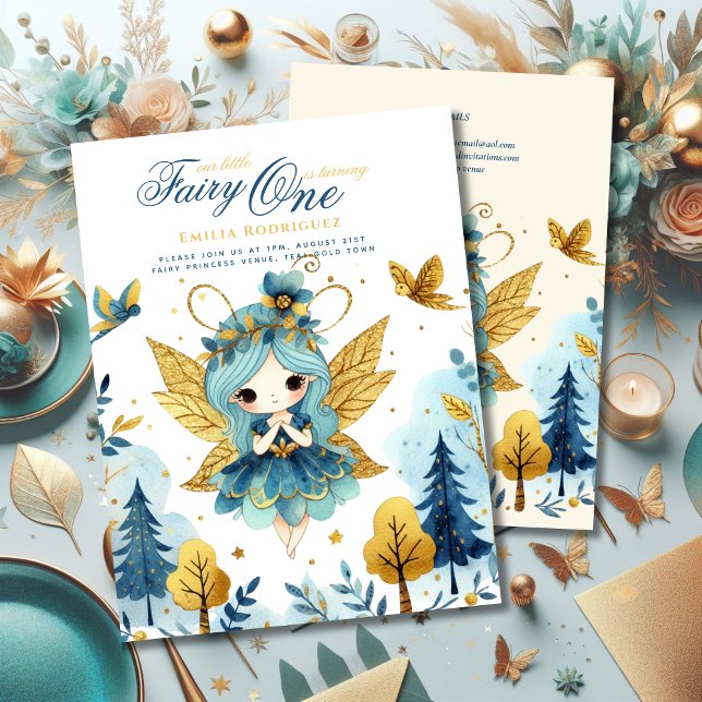 Invitación Princesa de Hadas Primer Cumpleaños o EDIT EDIT ED (Subido por el creador)