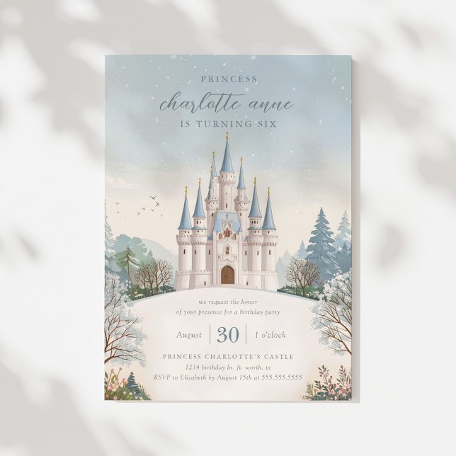 Invitación Princesa de Invierno Cumpleaños de Niña de Cuento  (Subido por el creador)