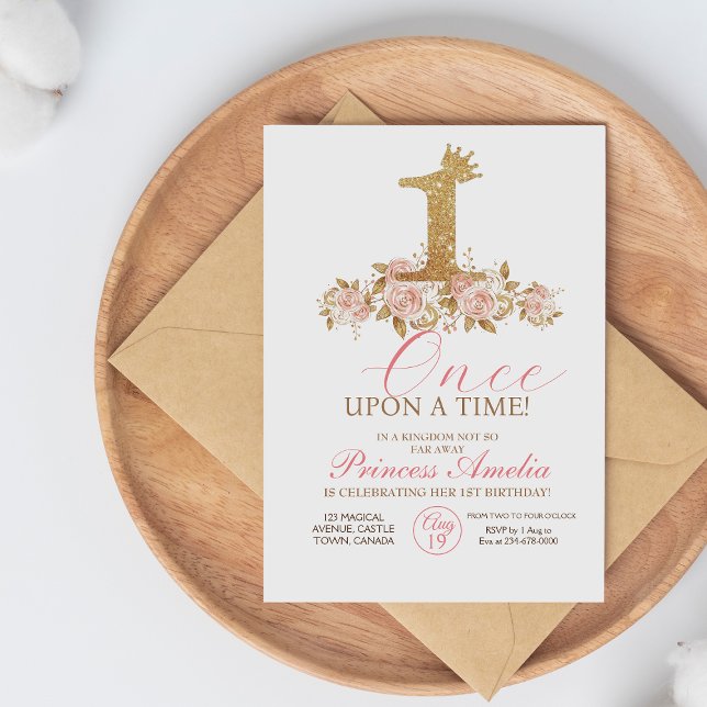 Invitación Princesa de la Corona de Oro Rosa (Subido por el creador)