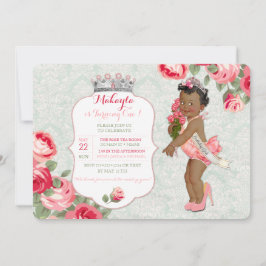 Invitación Princesa de la Pasarela Afroamericana Bebé