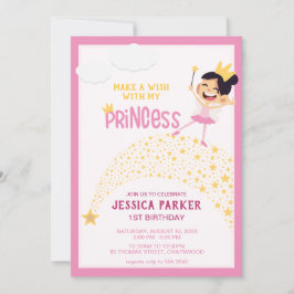 Invitación Princesa de las Estrellas, Deseos Mágicos