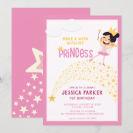 Invitación Princesa de las Estrellas, Deseos Mágicos