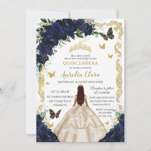Invitación Princesa de Oro de la Marina Quinceañera